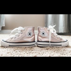 Rose Gold Converse High Tops